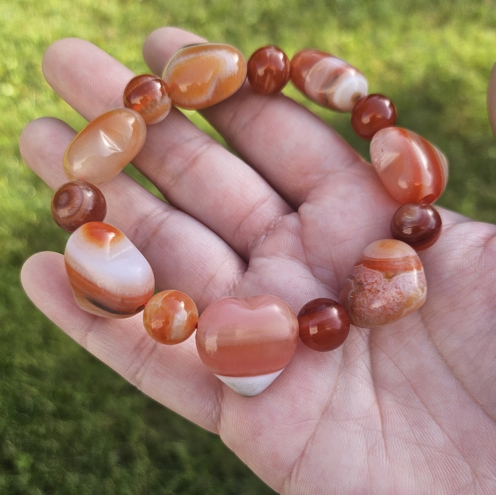 carnelian heart bracelet diy